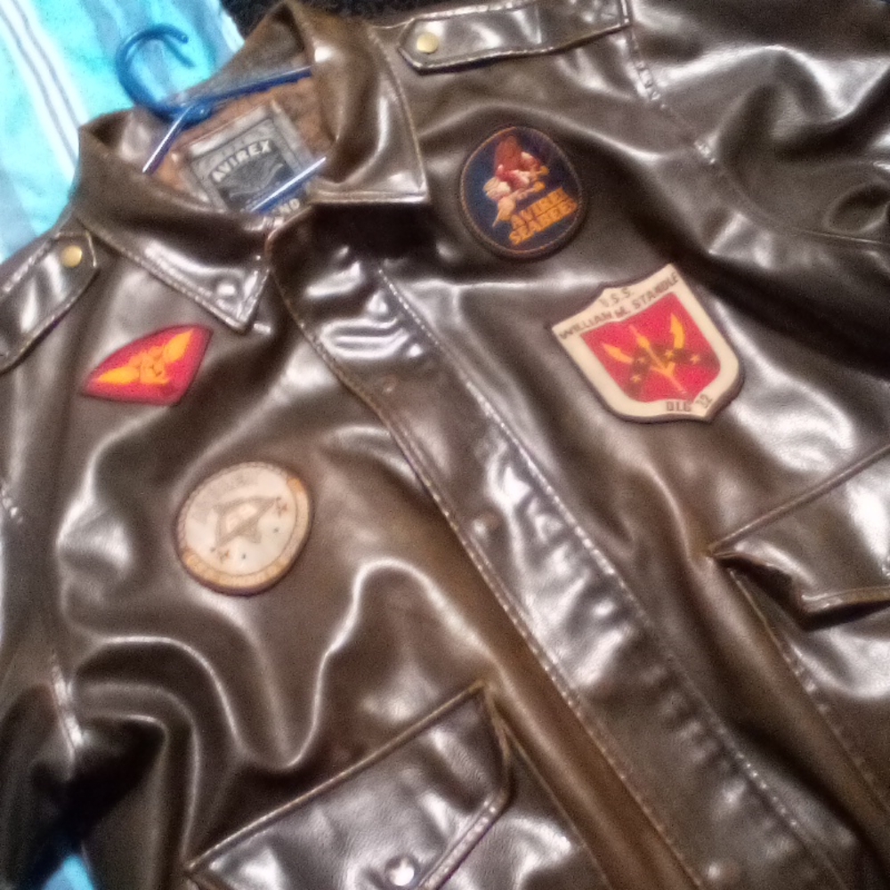 Avirex leather bomber jacket